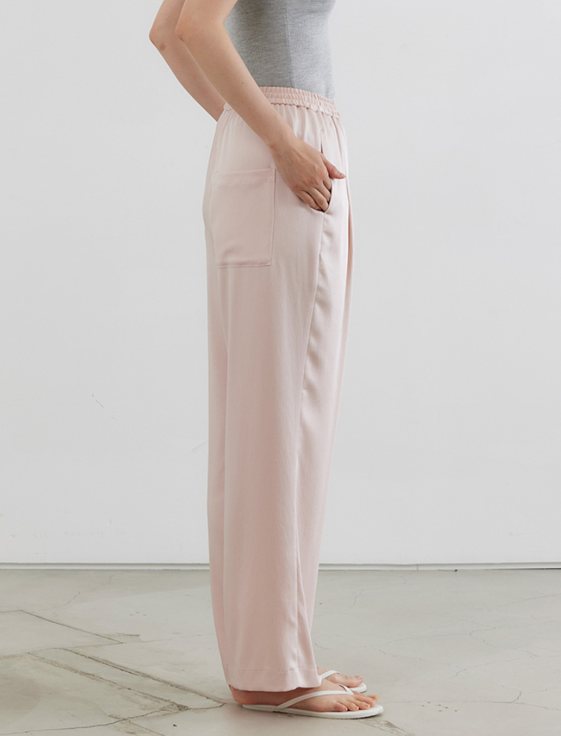 HAMMERED SATIN EASY PANTS