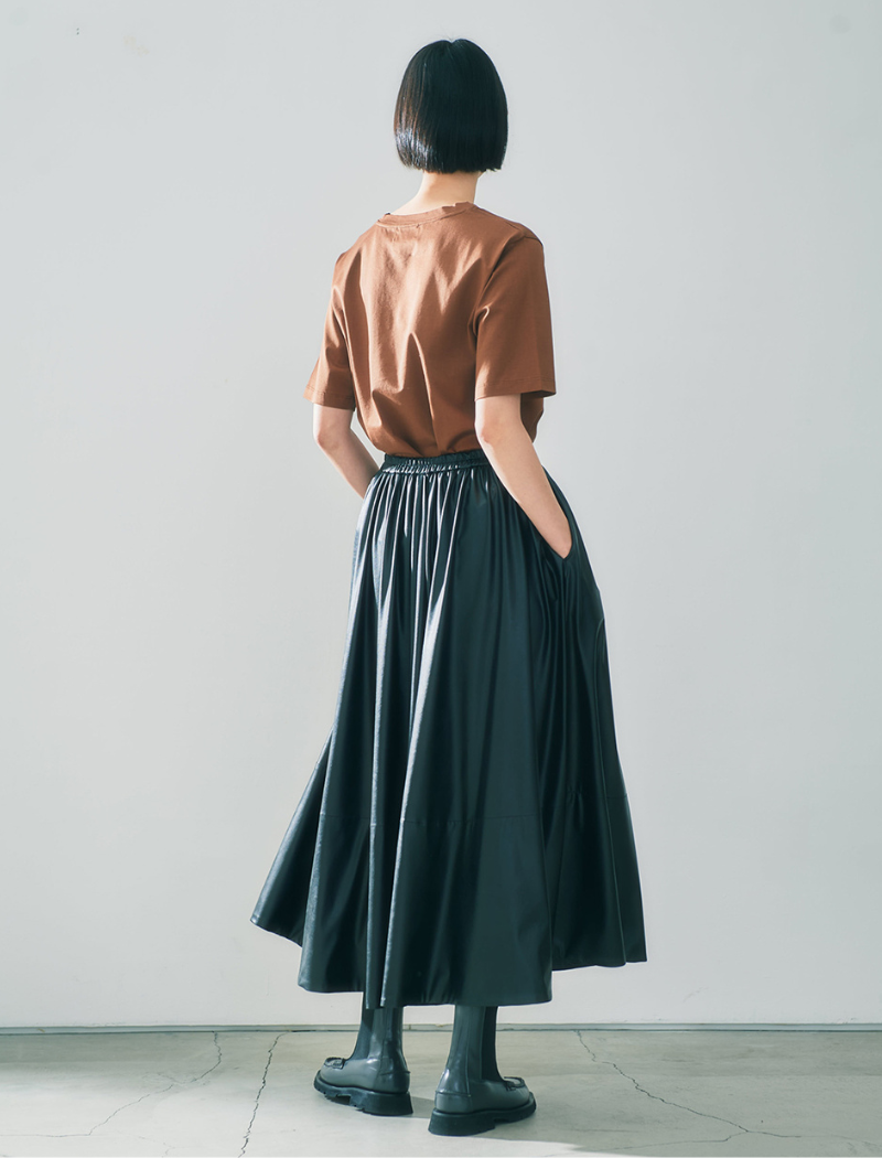FAUX-LEATHER SKIRT