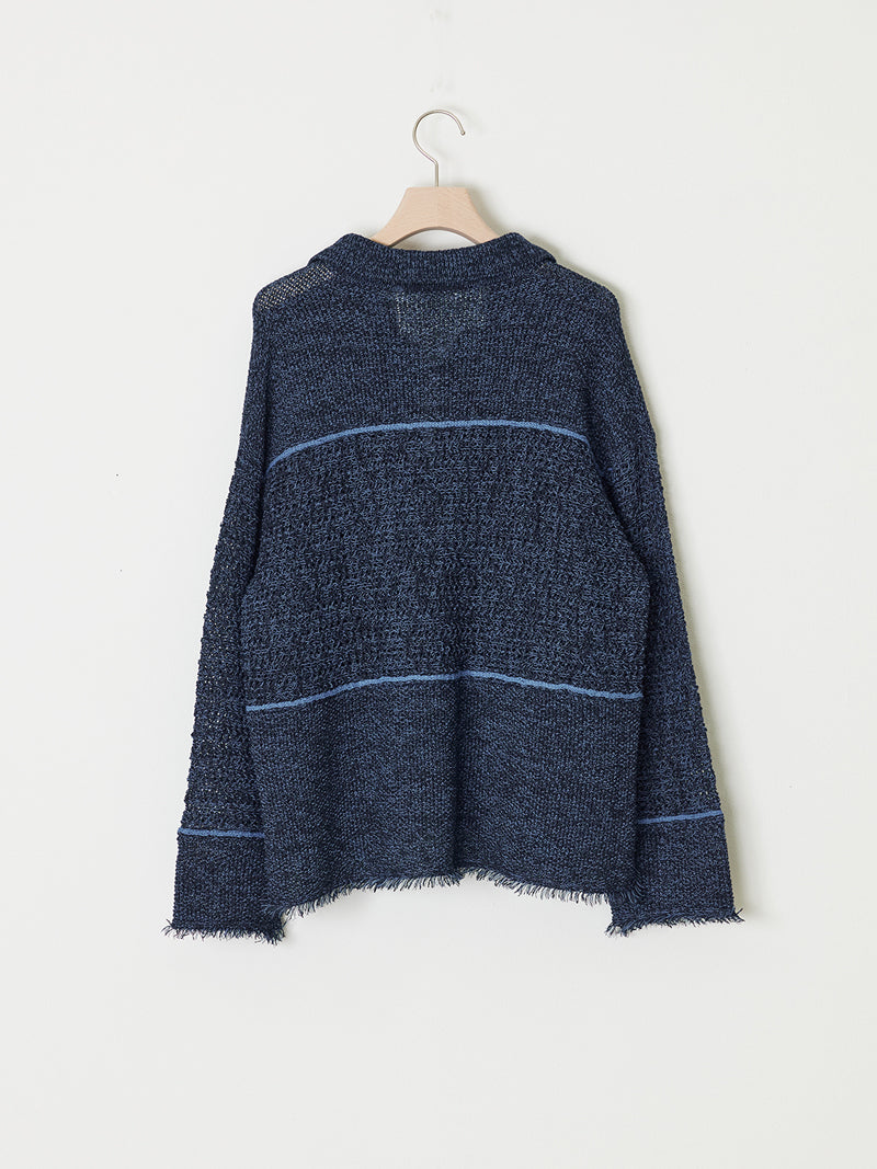 PAPER YARN POLO TOP