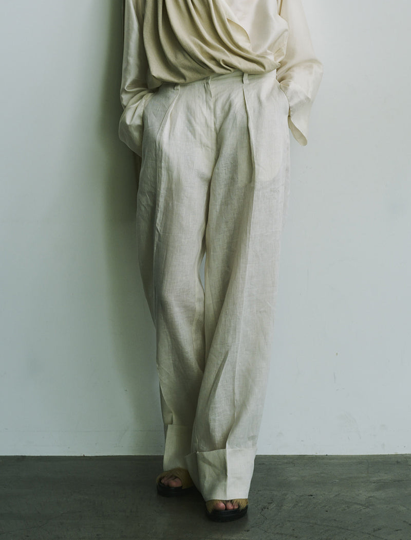 《ADAWAS/EZ》STALL SET LINEN TROUSERS