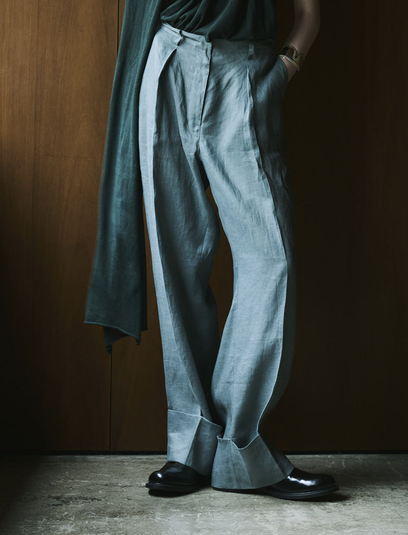 《ADAWAS/EZ》STALL SET LINEN TROUSERS