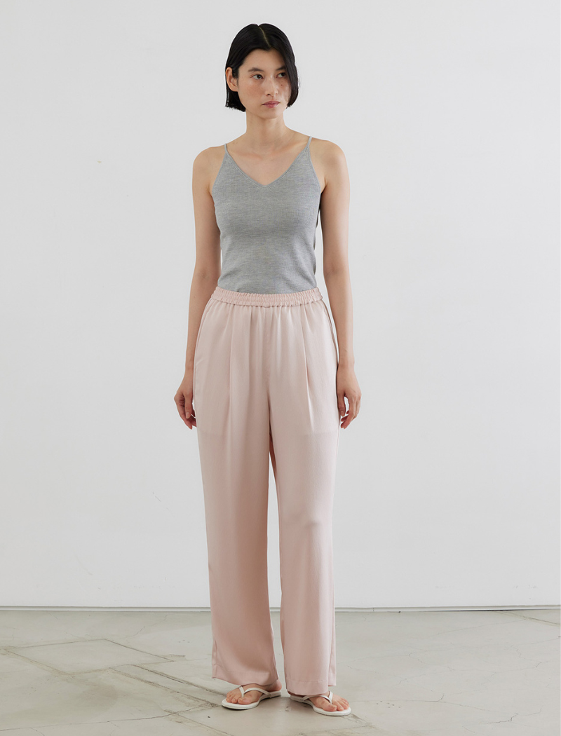HAMMERED SATIN EASY PANTS