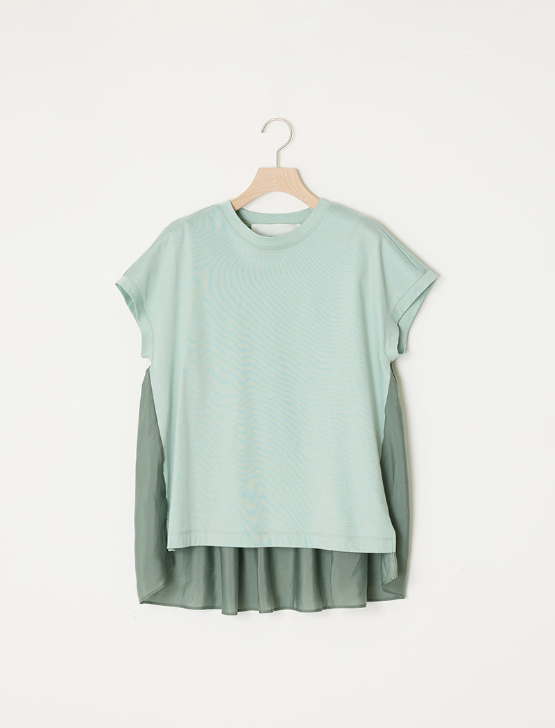 SMOOTH JERSEY PIN-TUCK TEE