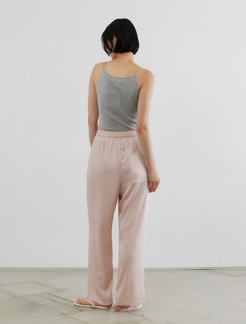 HAMMERED SATIN EASY PANTS