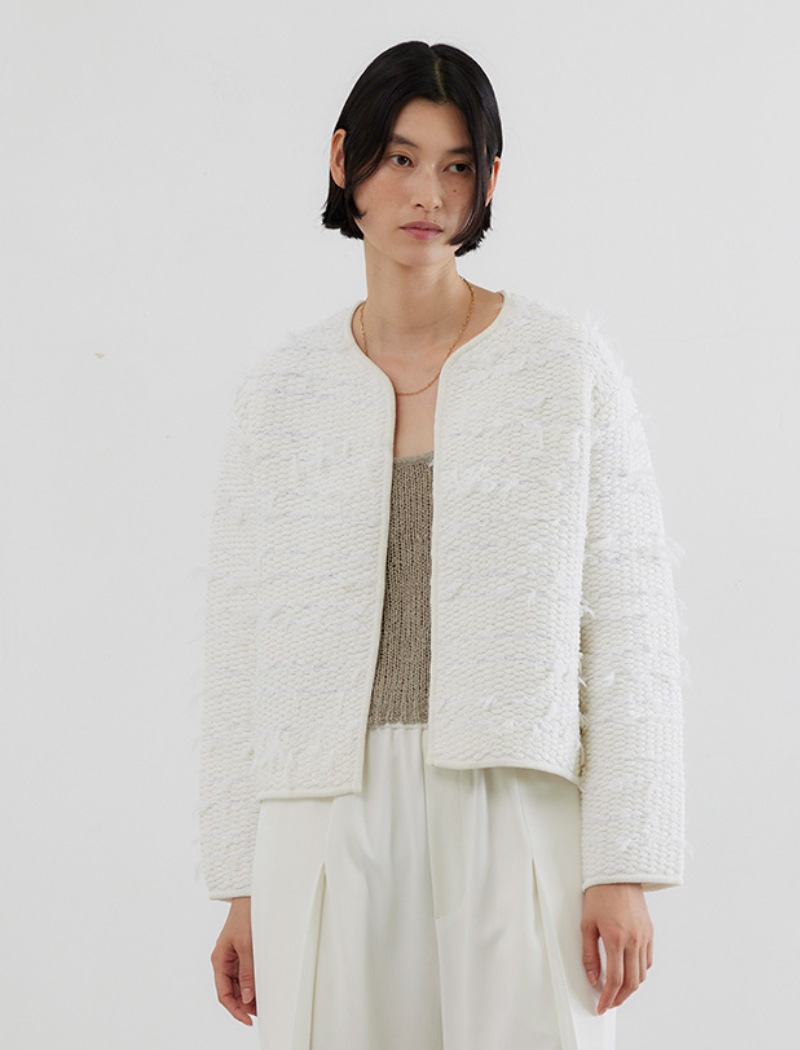FRENGE TWEED JACKET
