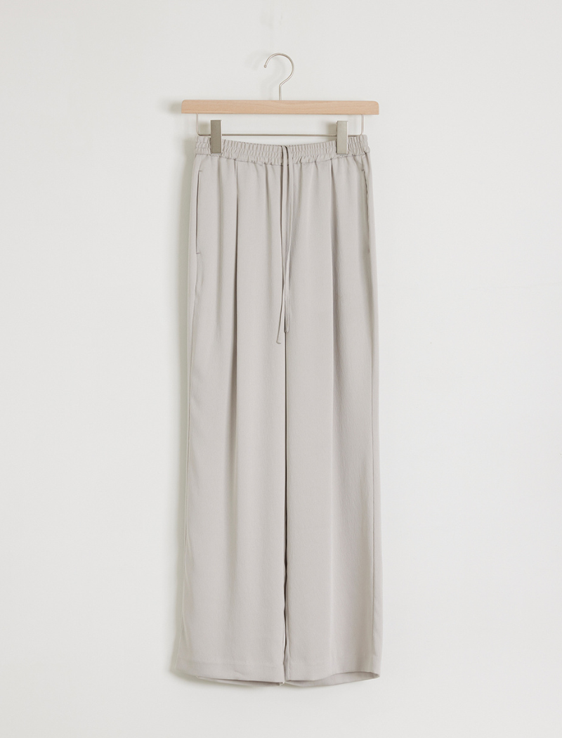 HAMMERED SATIN EASY PANTS