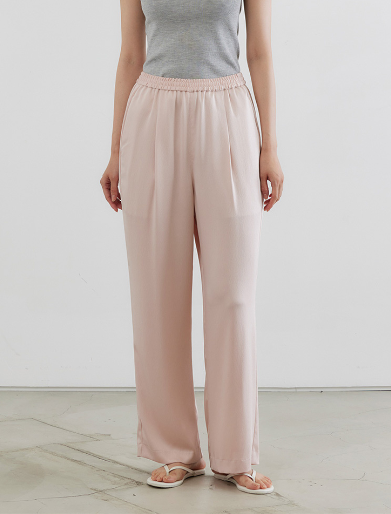 HAMMERED SATIN EASY PANTS