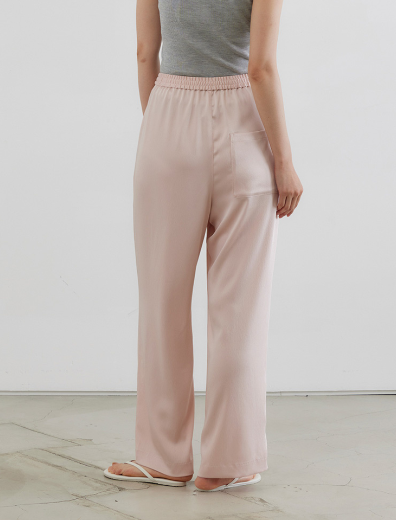 HAMMERED SATIN EASY PANTS