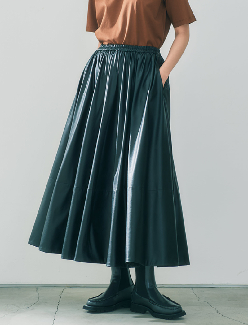 FAUX-LEATHER SKIRT