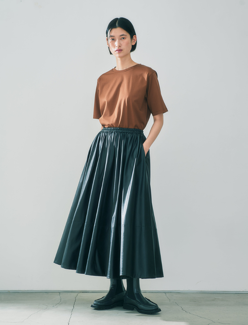 FAUX-LEATHER SKIRT