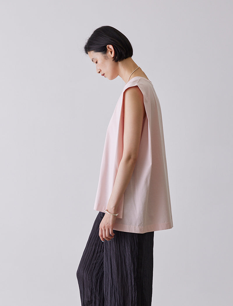 COMPACT COTTON JERSEY SLEEVELESS TOP