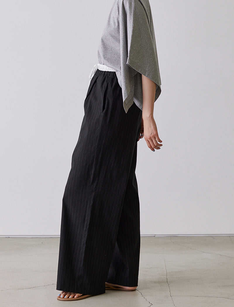 PIN-STRIPE LAYERED TROUSERS