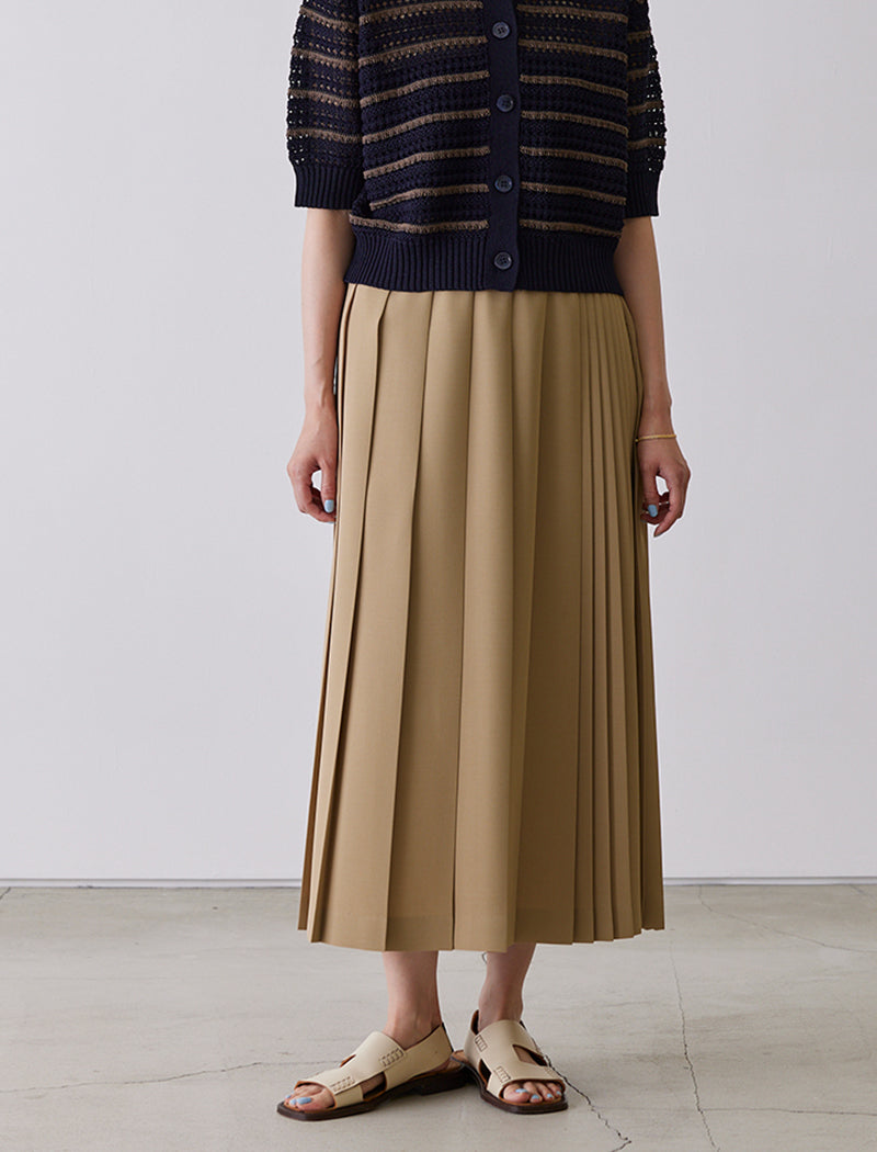 ASYMMETRIC PLEATED SKIRT