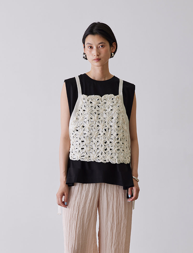 TAPE EMBROIDERY APRON