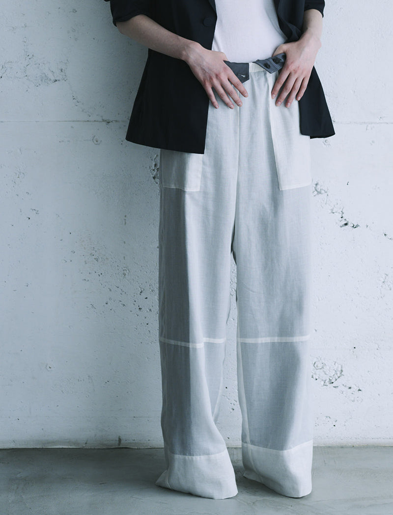 《ADAWAS/EZ》LAYERED TROUSERS