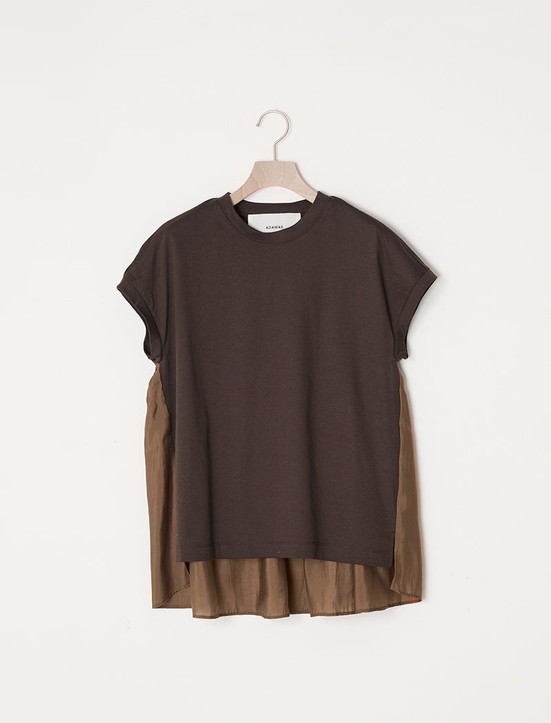 SMOOTH JERSEY PIN-TUCK TEE